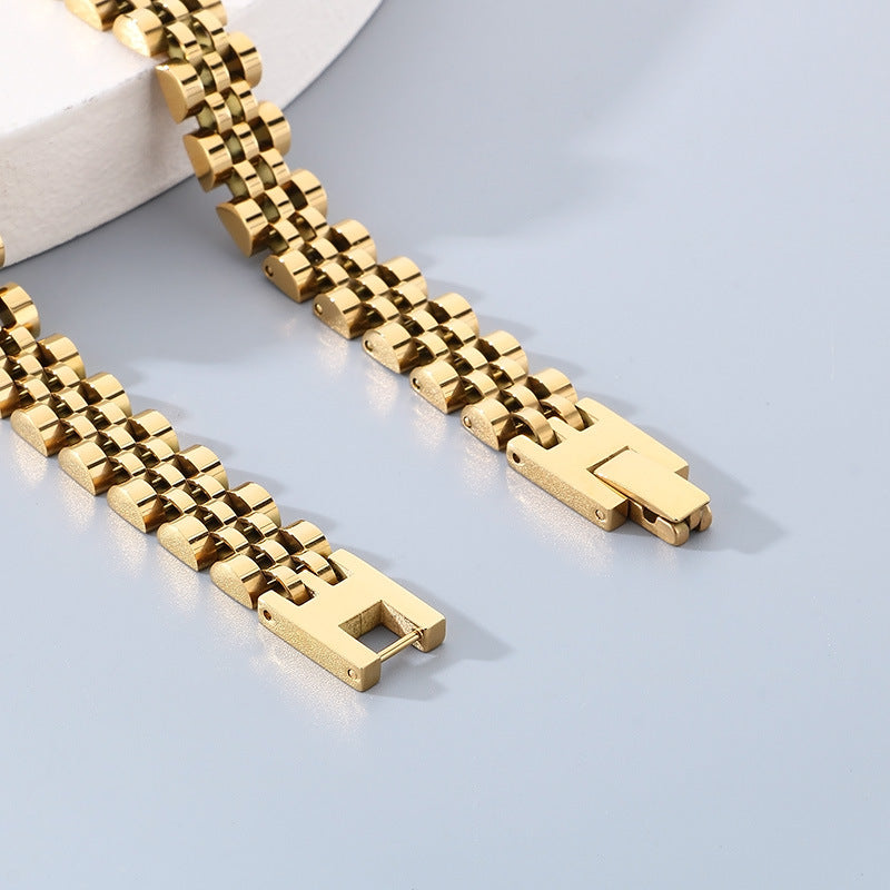 Planderful Glossy Hip Hop 10mm Five Row Chain For Men