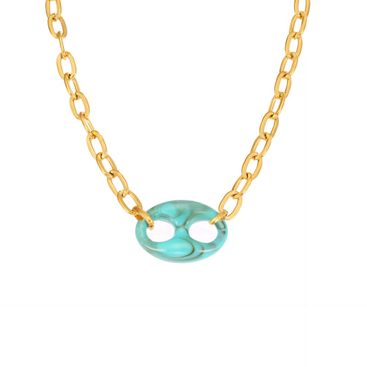 Planderful Pig Nose Necklace Stainless Steel Jewelry Women