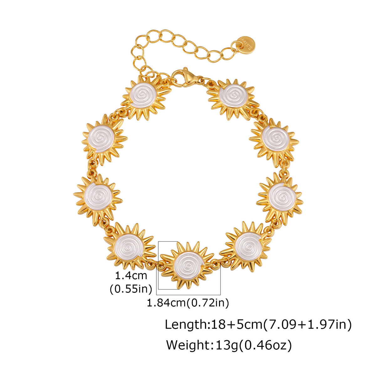 Sun Spiral Bohemian Stacked Stainless Steel Bracelet