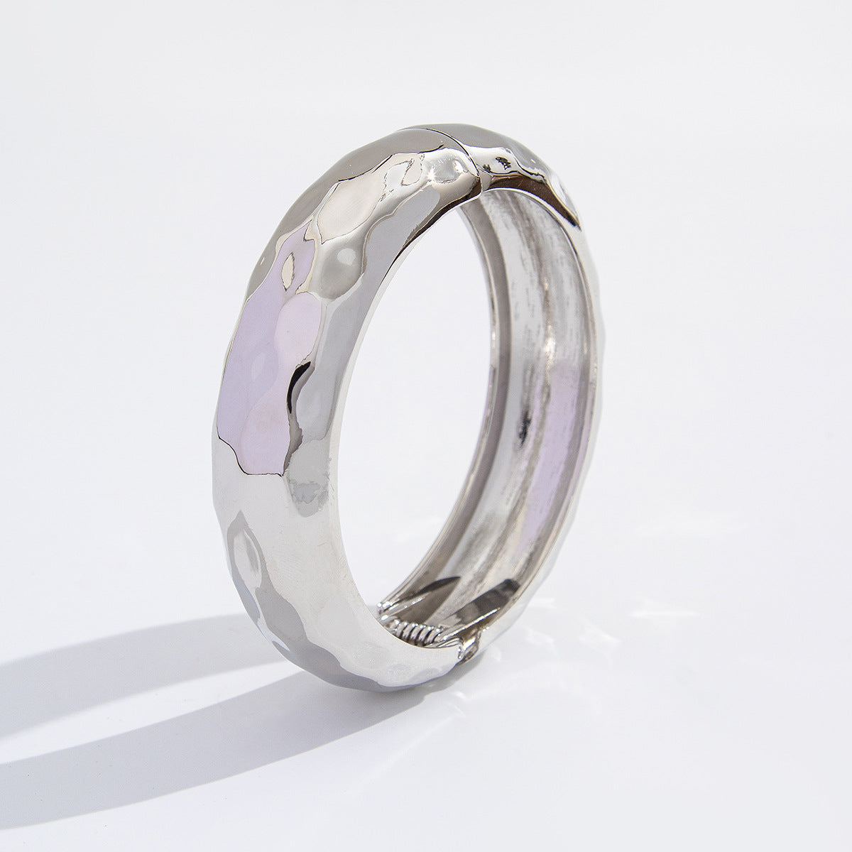 Bracelet Exaggerated Leaf Glossy Bang Irregular Stripe Open-Top Bracelet