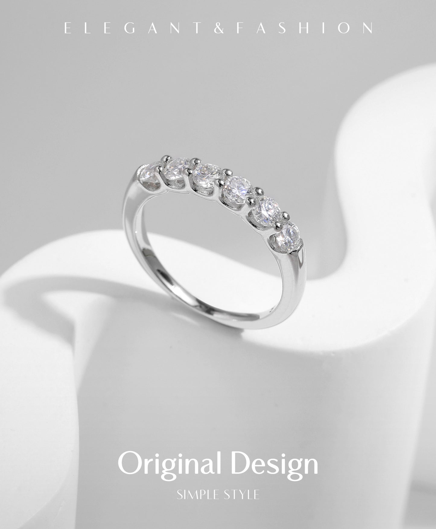 Planderful Moissanite Sparkling Ring – Elegant and Shiny Design