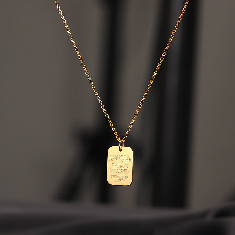Titanium Steel Pendant Necklace
