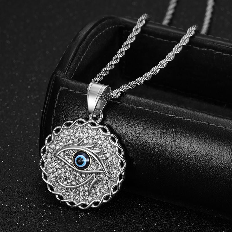 Rhinestone Necklace – Statement Eye Of Horus Pendant