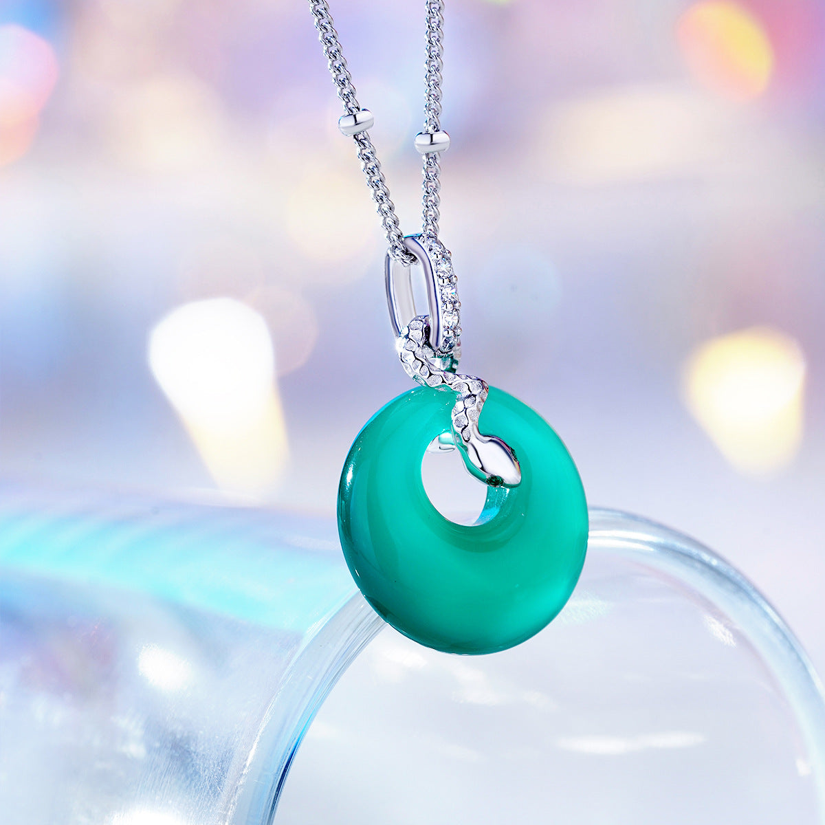S925 Sterling Silver Safety Buckle Necklace