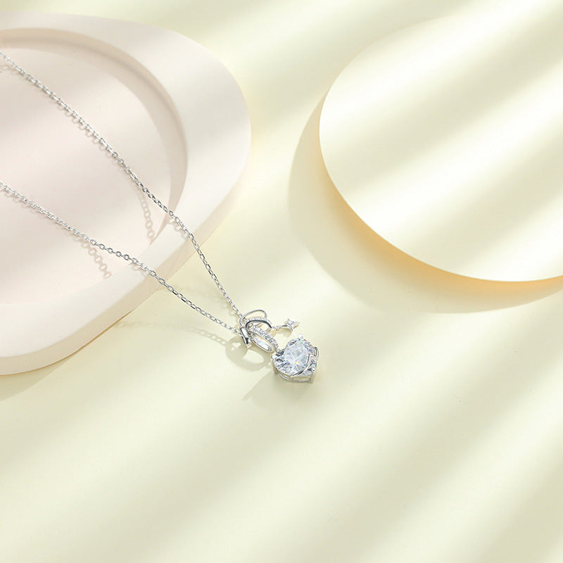 Neck Light 925 Sterling Silver Women's Pendant Necklace