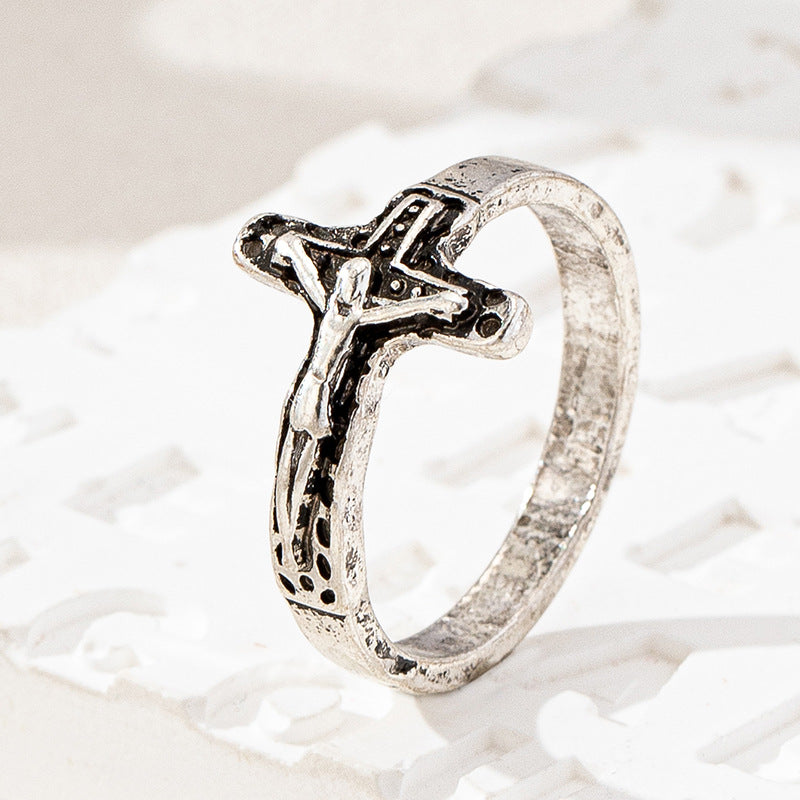 Fashionable Metal Cross Ring for Women by Planderful