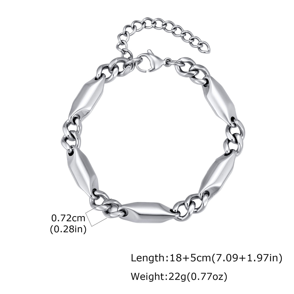 Cuban Chain Stainless Steel Bracelet for Men