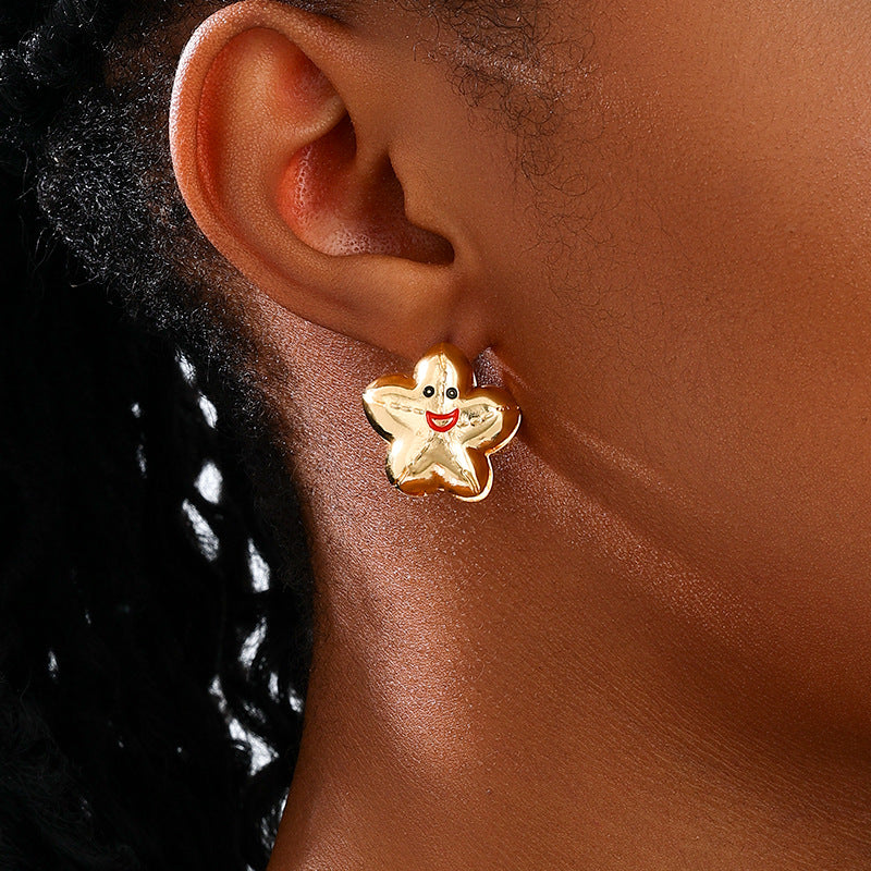 Planderful Vienna Verve Earrings – Cute Starfish Design for Daily Wear