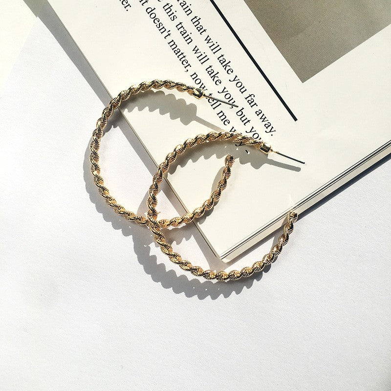 Elegant C-Shaped Alloy Earrings with Unique Design and Premium Quality Materials