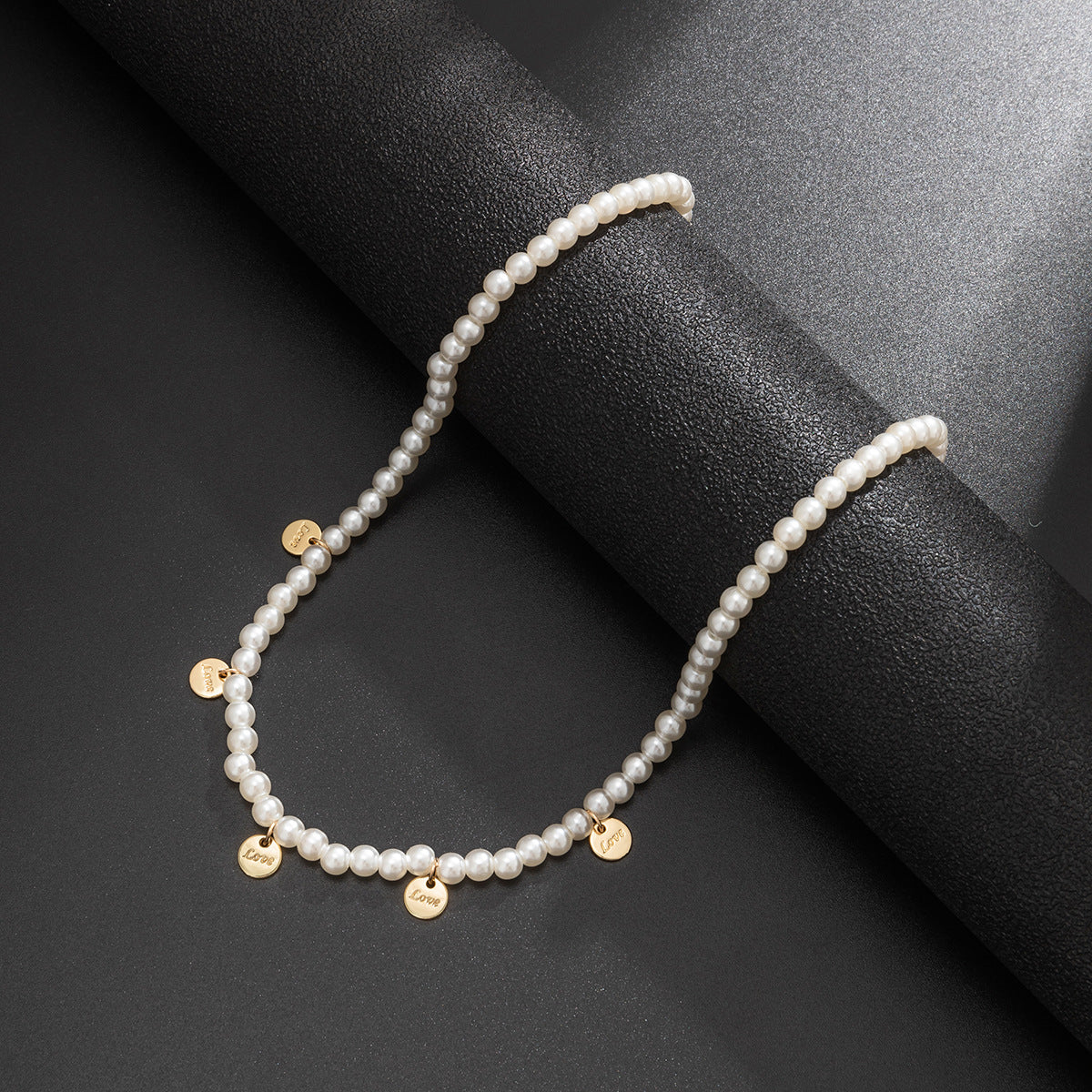 Planderful Vienna Verve Letter Pendant Necklace For Women Imitation Pearl Fringed Chic Statement
