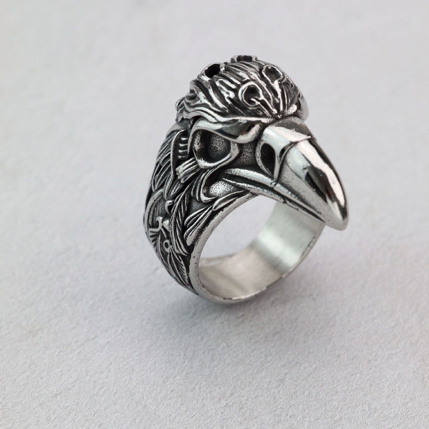 Planderful Wolf Head Ring Unisex Bold Open Ring Retro Silver For Men Women Statement Hip Hop Style