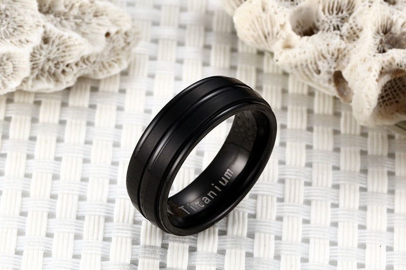 Brushed Titanium Ring for Men Korean Version Trendy Jewelry