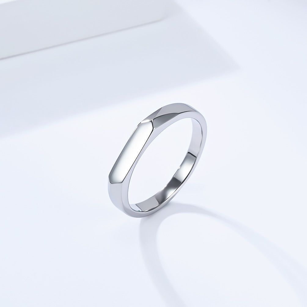 Planderful Titanium Steel Ring For Women Geometric Minimalist Design Enduring Craftsmanship