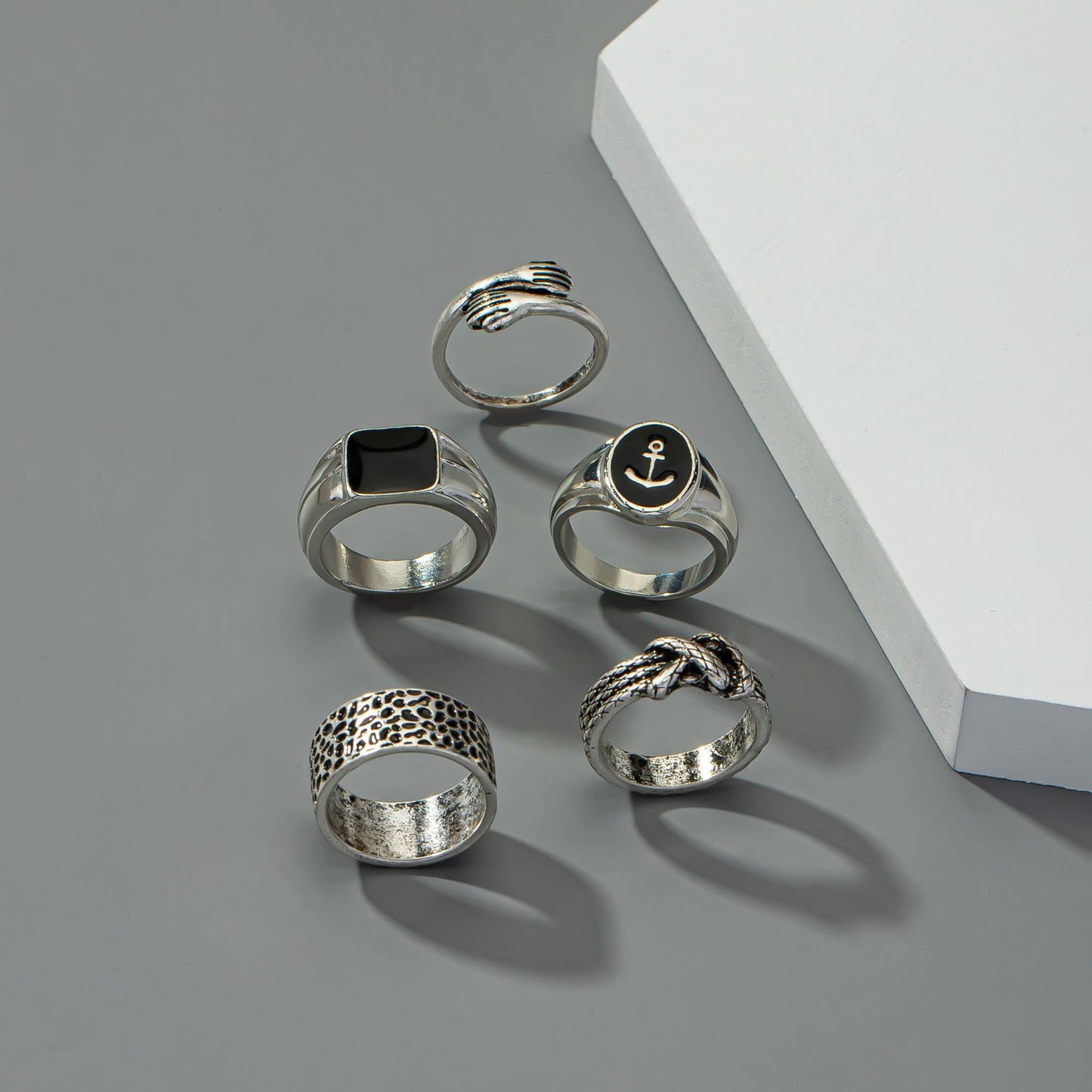 European and American Men's Ring Set with Instagram Bracelets - Planderful Vienna Verve Collection