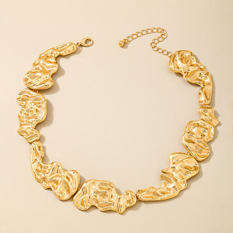 Planderful Vienna Verve Necklace – Exaggerated Irregular Heavy Metal Design