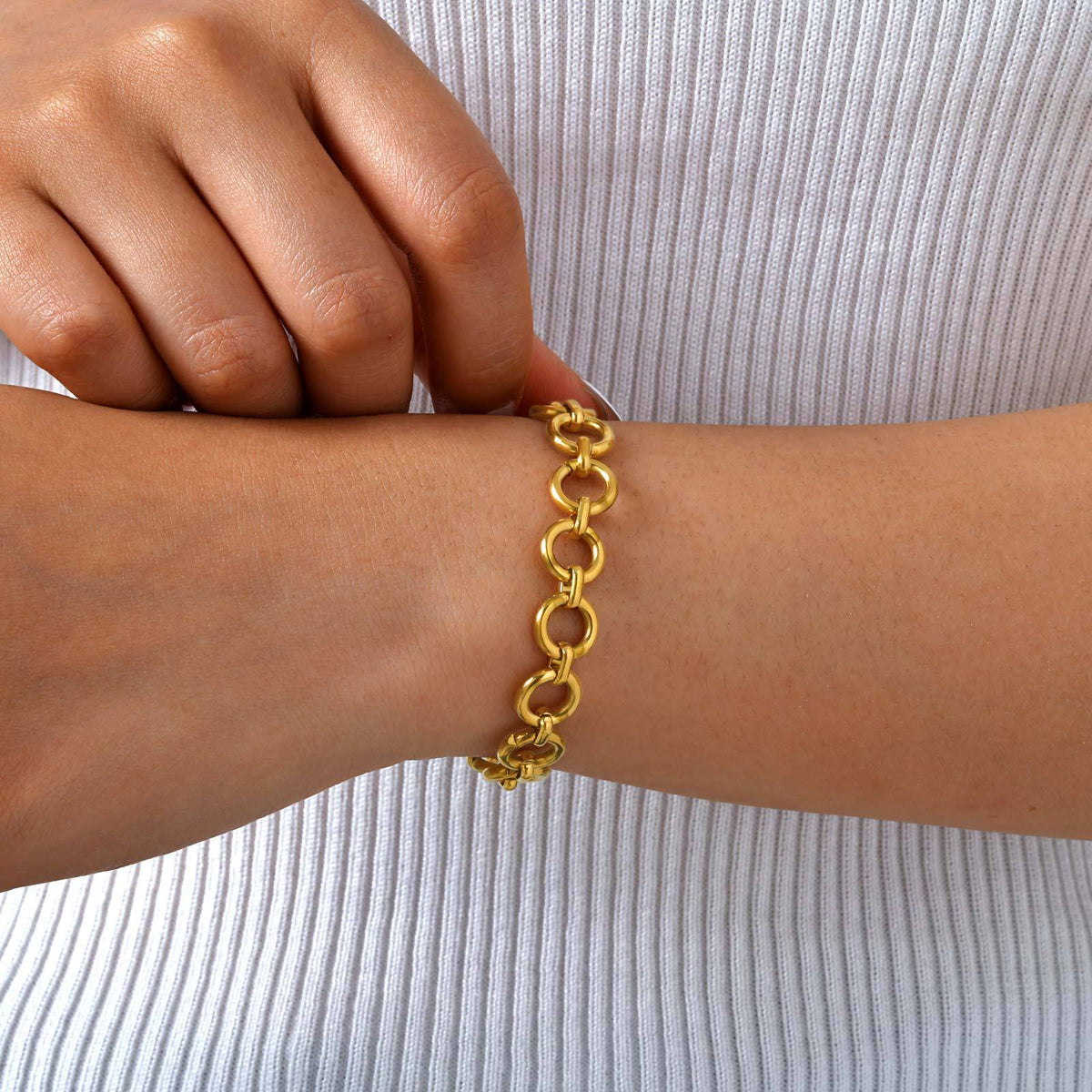 And Interlocking Bracelets Stainless Steel Bracelet Unisex