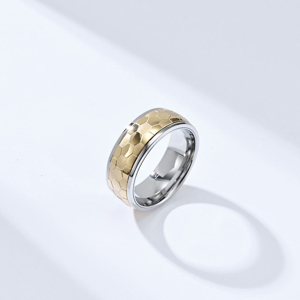 Planderful Football Ring For Fans World Cup Souvenir Titanium Steel Commemorative Ring Size 8 9 10 11 12 13