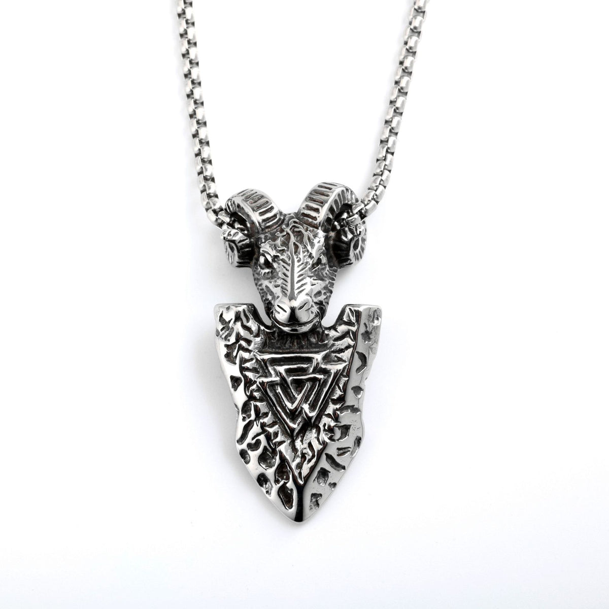 Vintage Stainless Steel Pendant Necklace