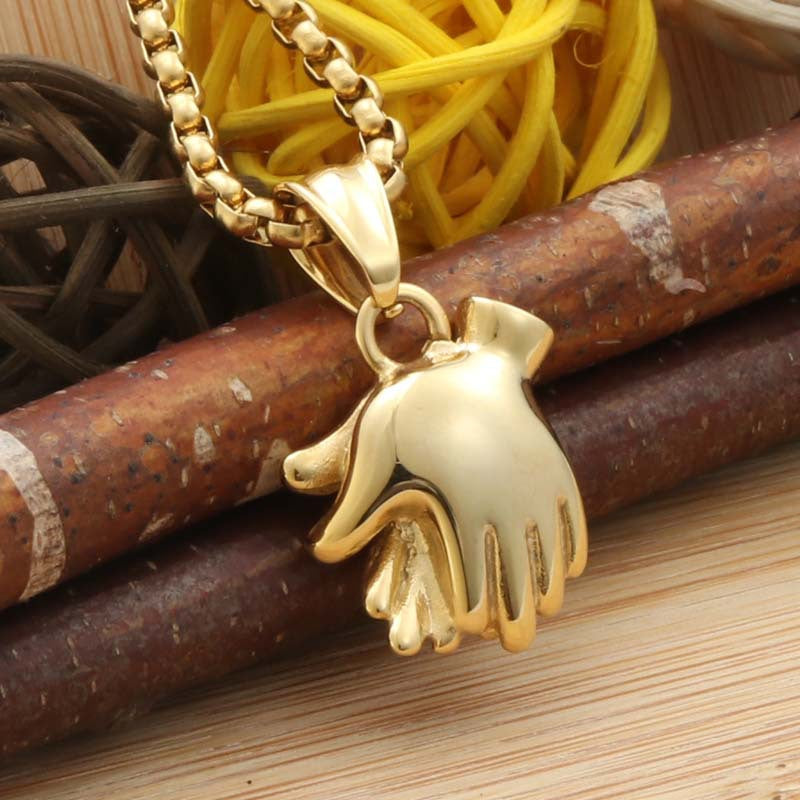 Titanium Steel Clapping Pendant Personality Punk Necklace