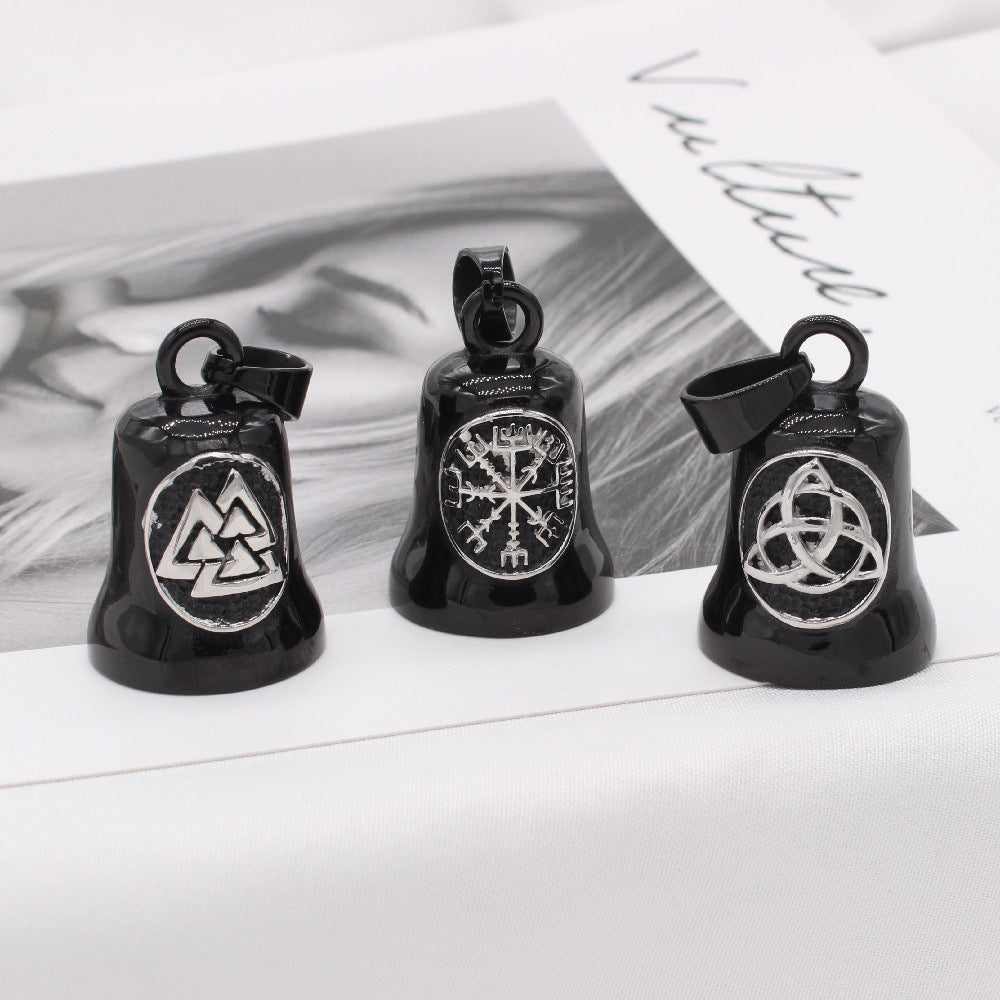 Titanium Steel Pendant For Men And Unisex Protection Statement Premium By Planderful Everyday Genie Viking Bells