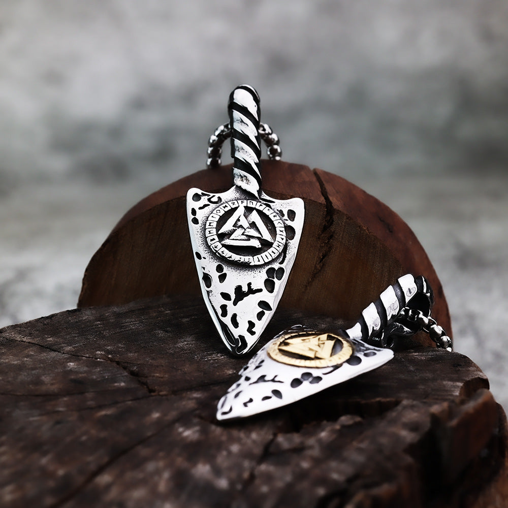 Viking Pendant Personalized Anchor Rune Titanium Steel Jewelry