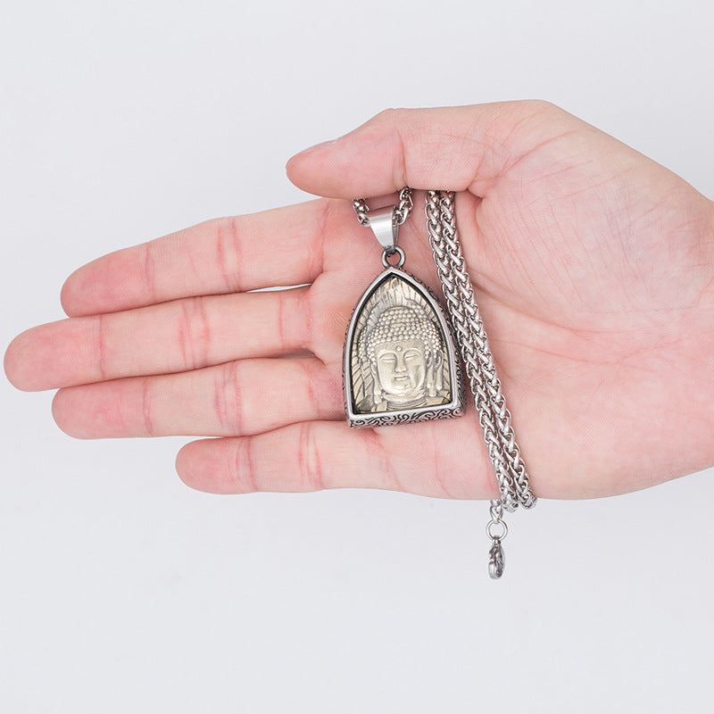 Steel Necklace – Vintage Eight Patron Saints Natal Amulet Zodiac Pendant For Boys