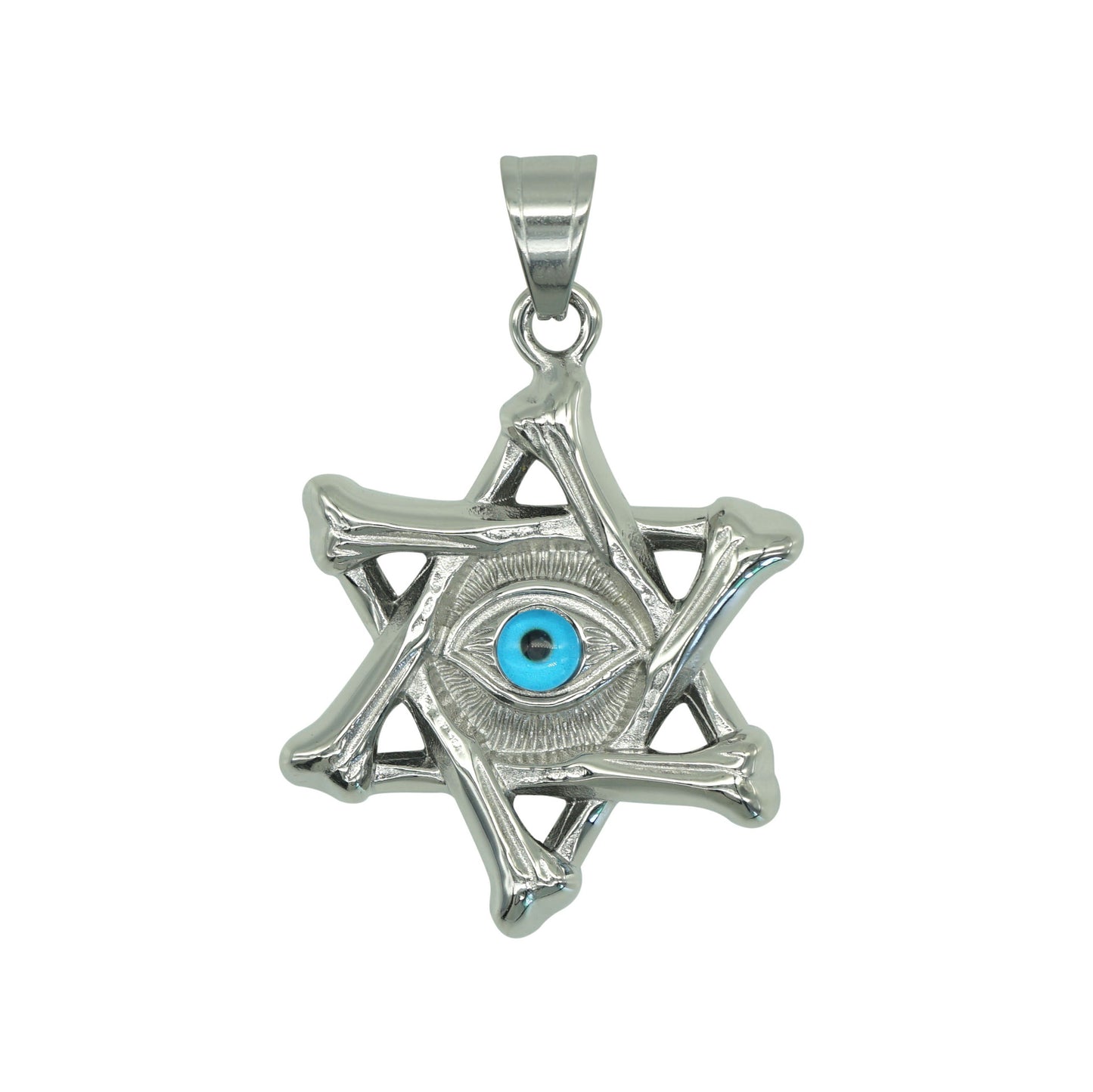 Steel Necklace – Vintage Devil's Eye Hexagram