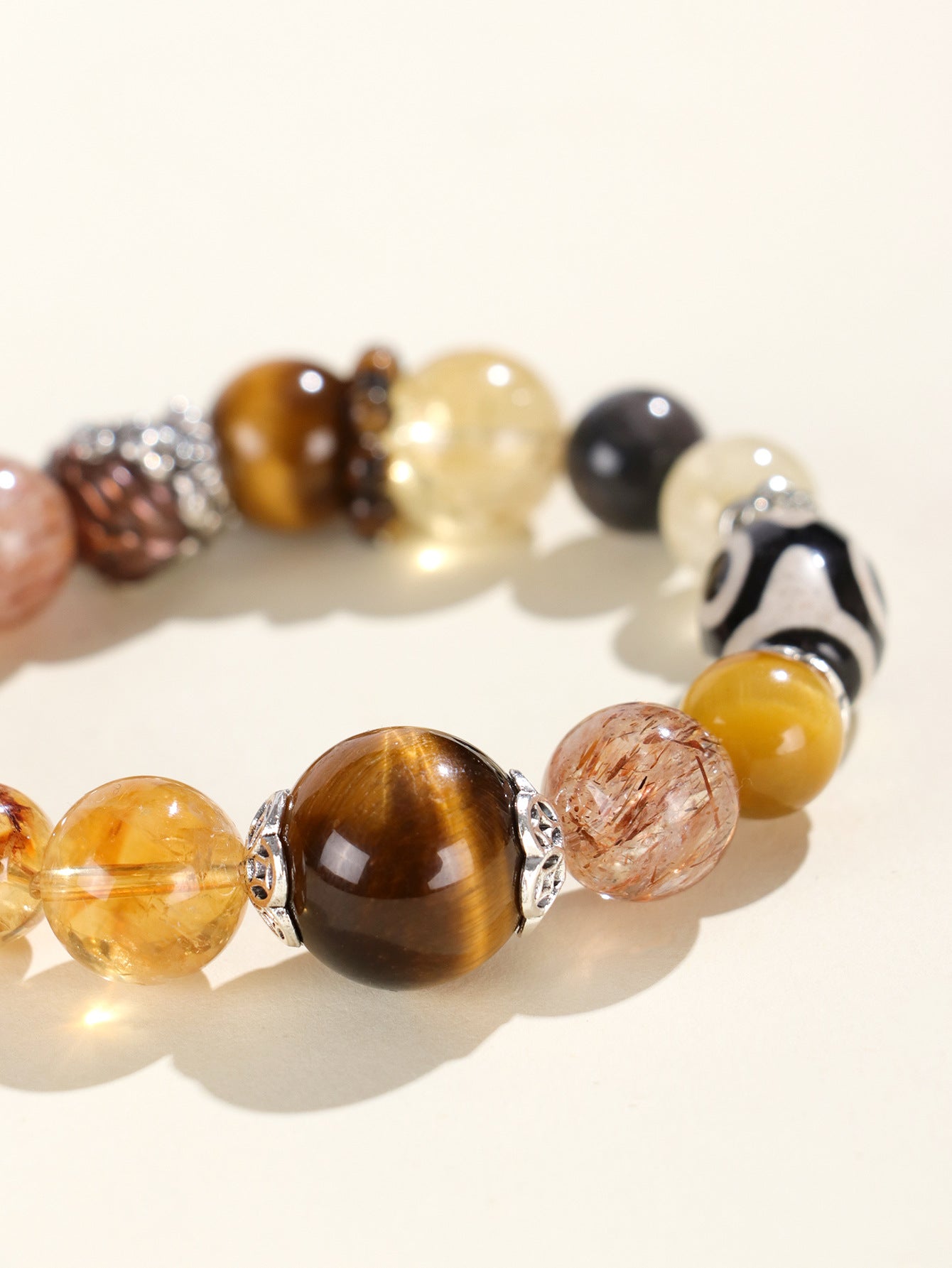 Planderful Fortune's Favor Bracelet – Original Design with Tiger's Eye and Dzi Beads