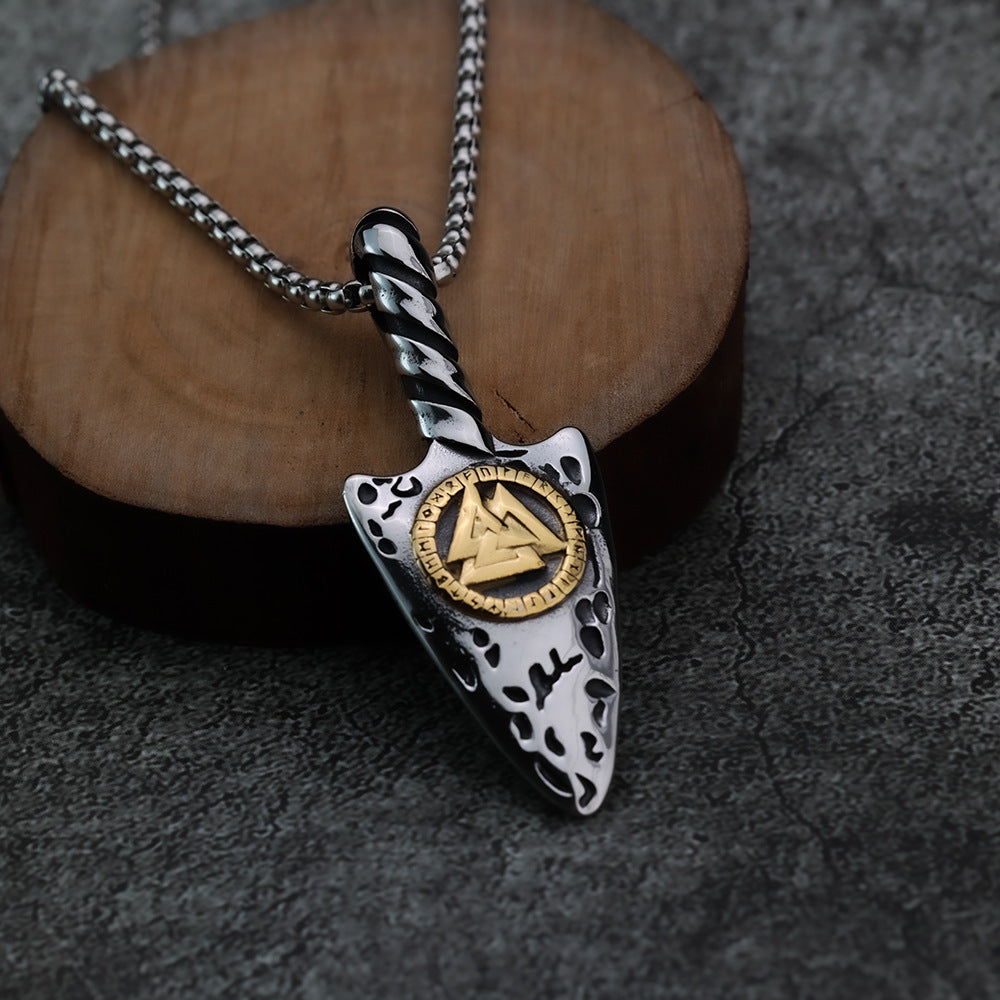 Viking Pendant Personalized Anchor Rune Titanium Steel Jewelry