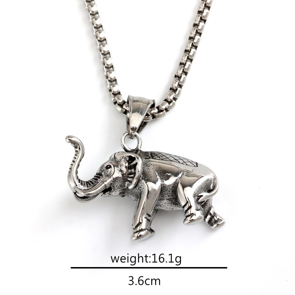 Vintage Stainless Steel Pendant Necklace