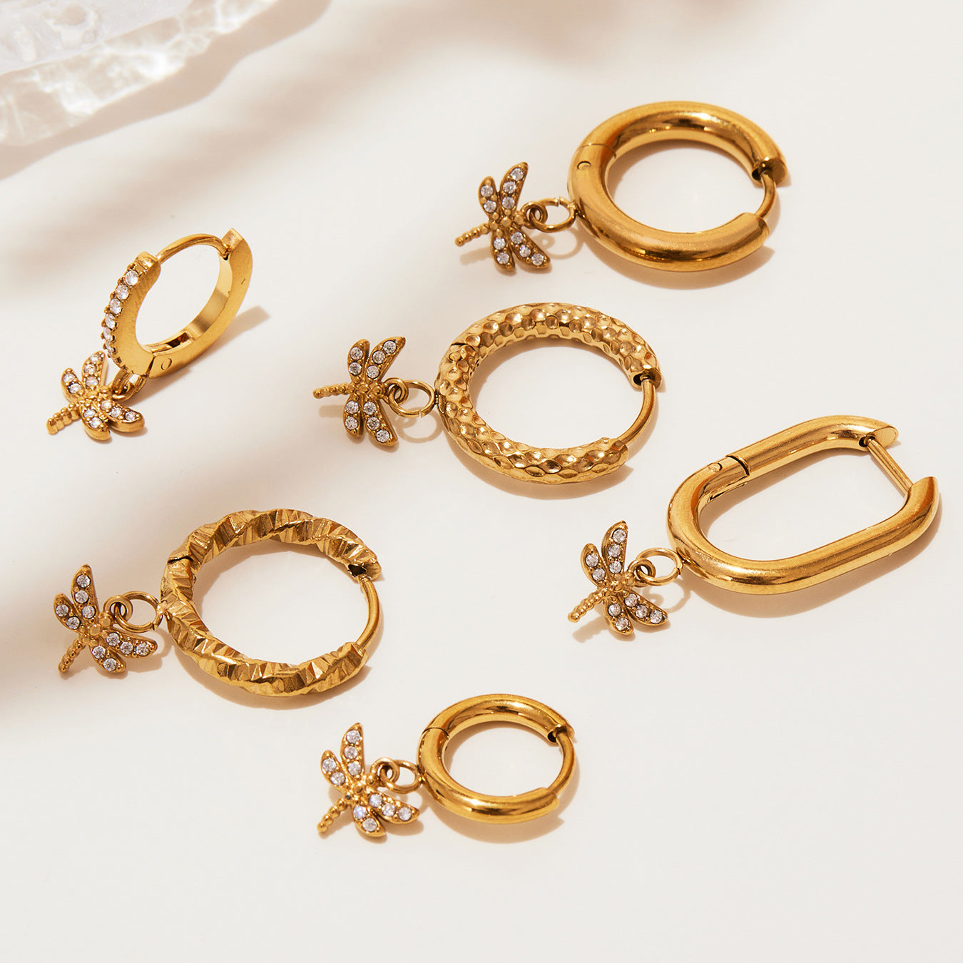 Planderful Zircon Dragonfly Earrings For Daily Wear Chic