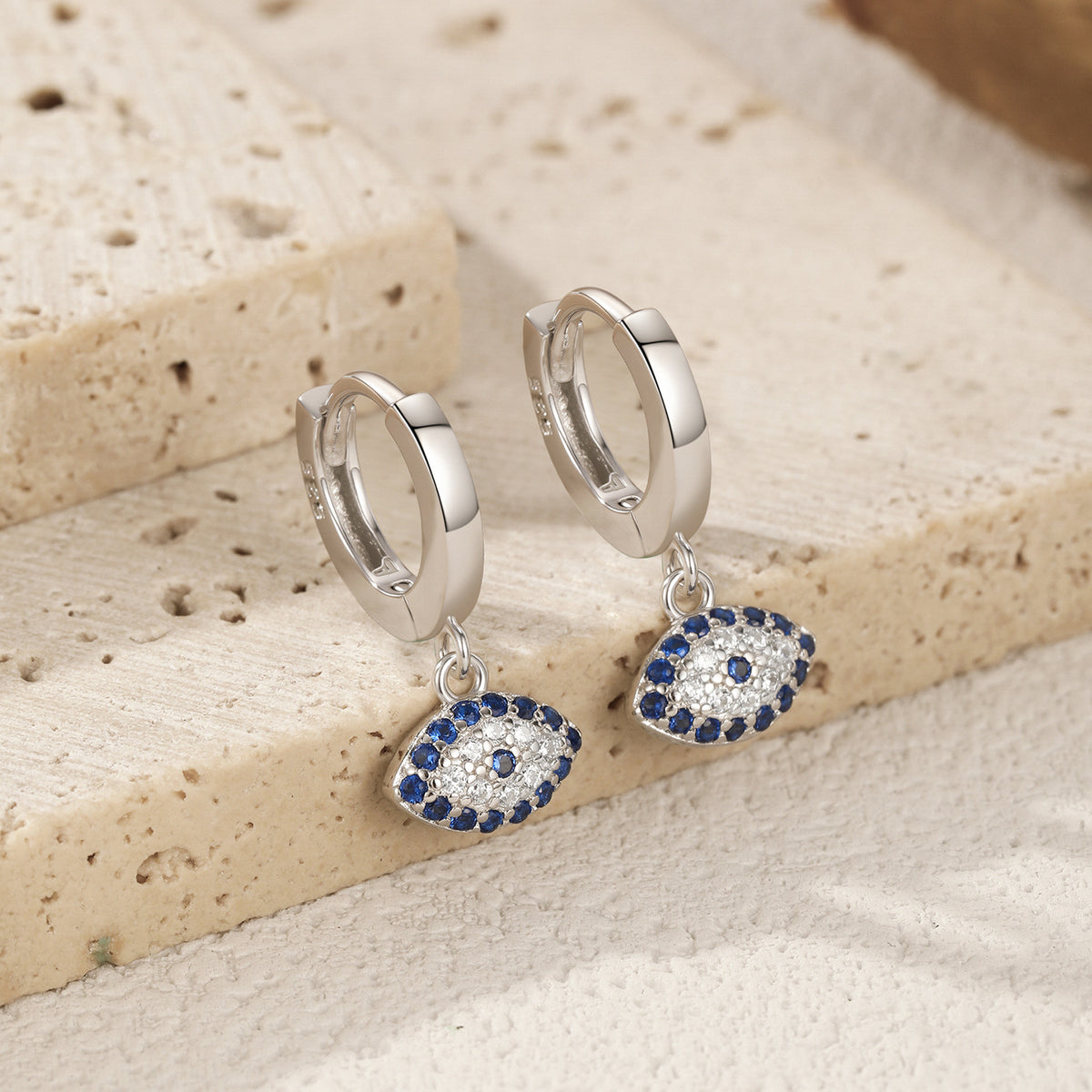 925 Sterling Silver Pavé Zircon Earrings