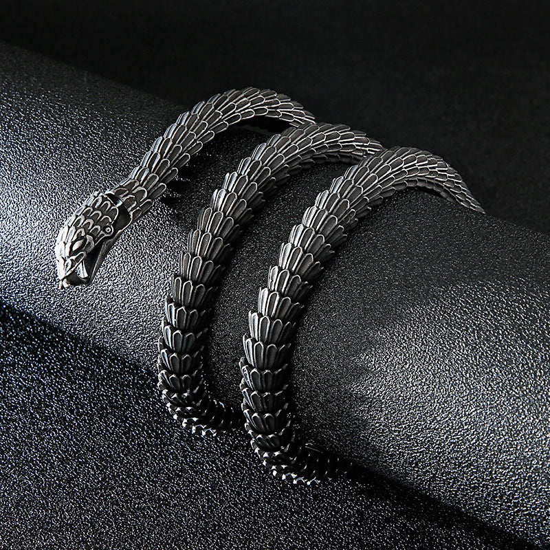Stainless Steel Snake – Spirit Snake Men's Titanium Steel Bracelet