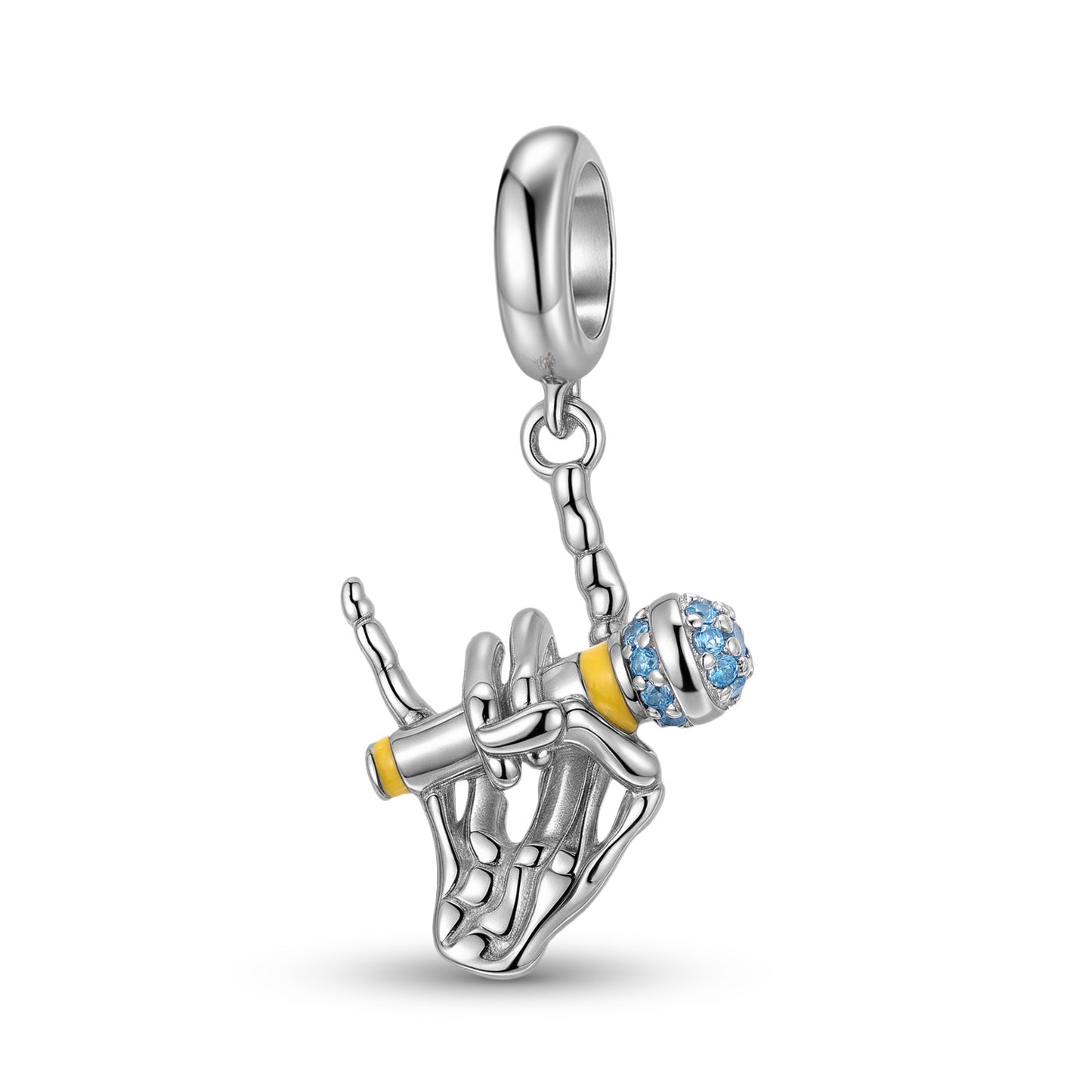 Planderful Jewelry Sterling Silver Skull Pendant Necklace With Zircon Stone For Everyday Luxe