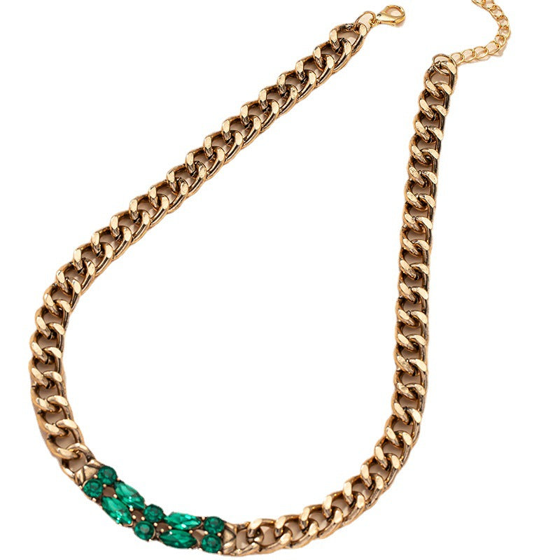 Retro Thick Chain Necklace with European and American Style