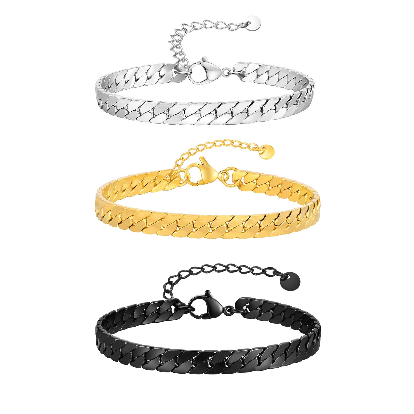 Planderful Men NK Chain Stainless Steel Bracelet Durable