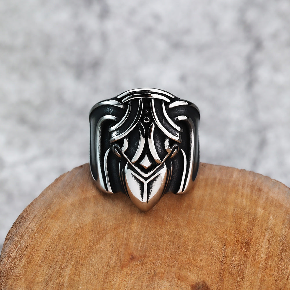 European and American Jewelry Wholesale Men's Viking Crow Ring
