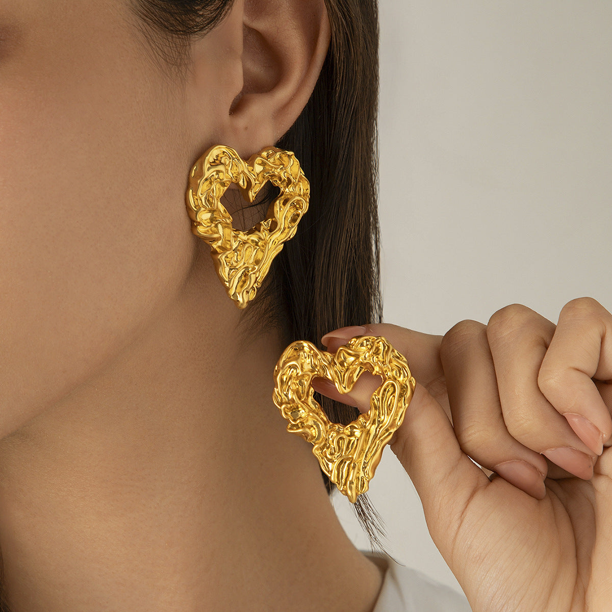 Planderful Lava Love Water Drop Earrings Irregular Geometric Statement Chic Jewelry For Modern Women