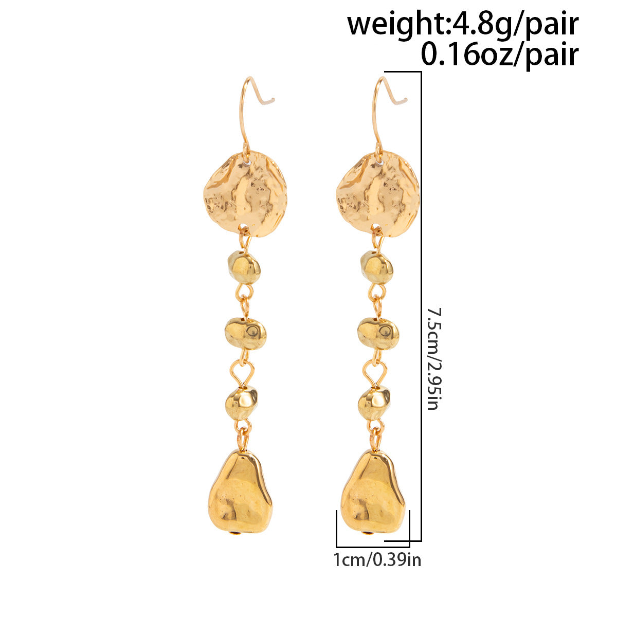 Planderful Vienna Verve Beating Pattern Fringed Stud Earrings For Women Statement Baroque Style