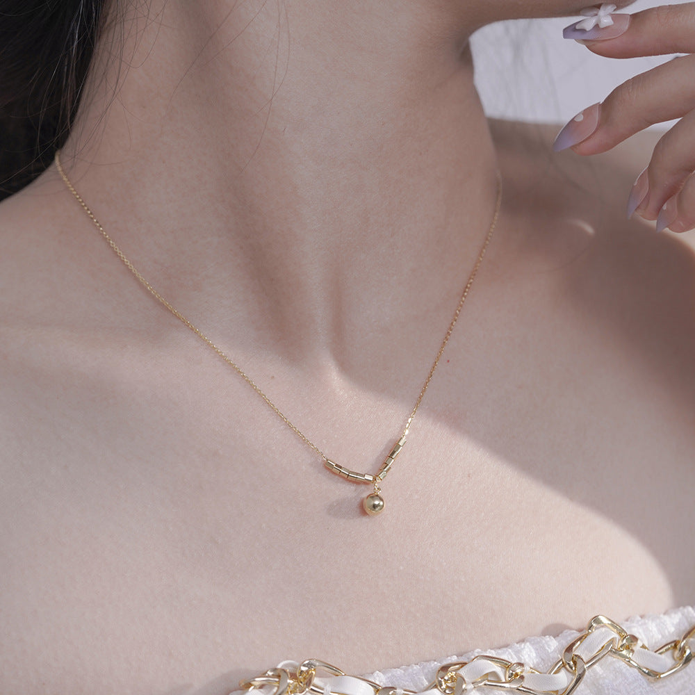 S925 Sterling Silver Necklace Women's Simple High-End Chain