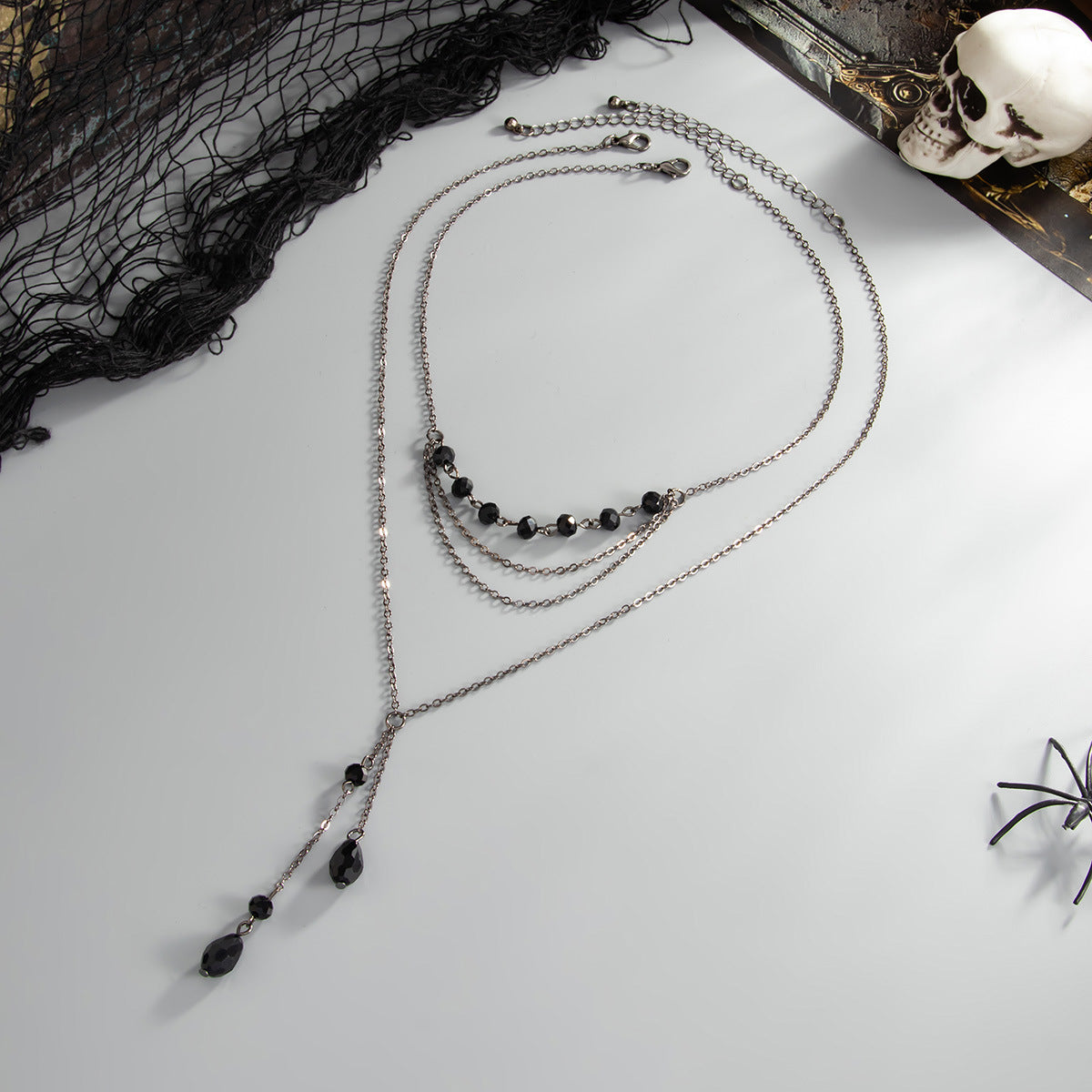 Gothic Blood-Drip Teardrop Necklace