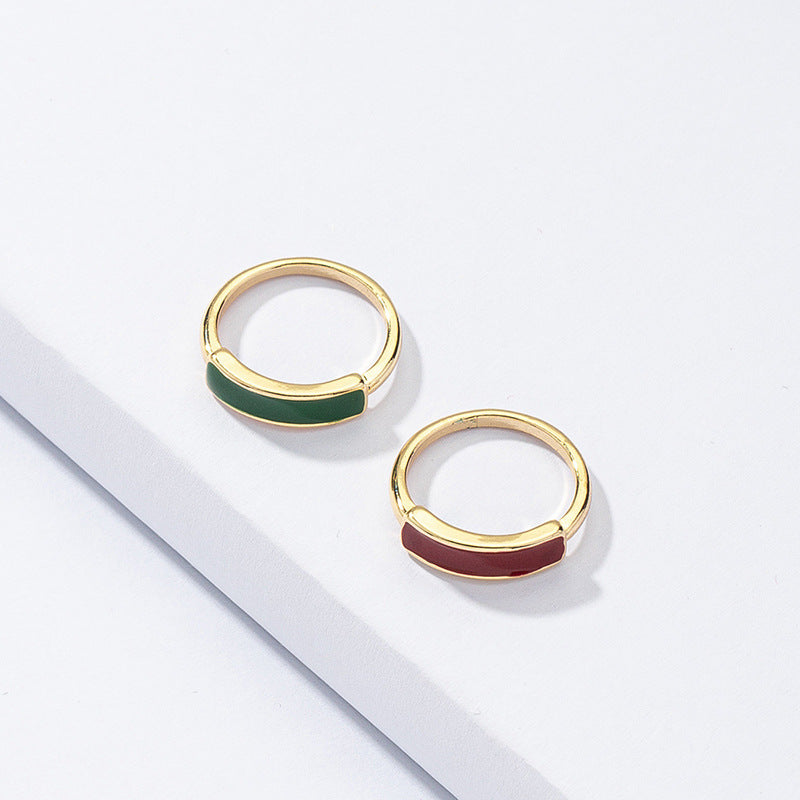 Glazed Ring Sets: Trendy Summer Jewelry Collection for Europe and America