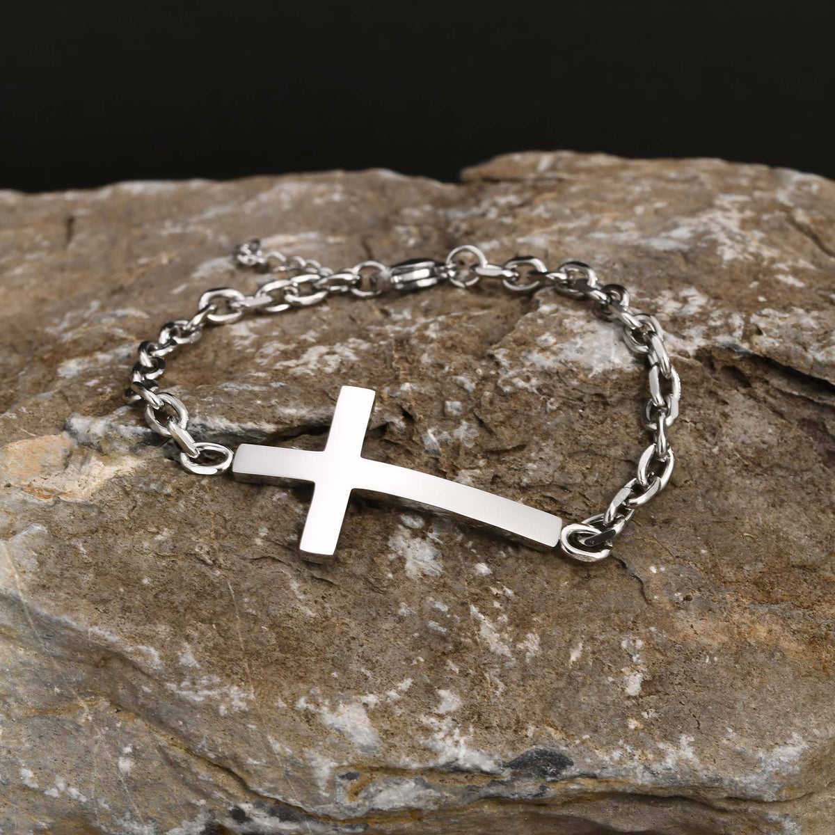 Cross Stainless Steel Bracelet for Men