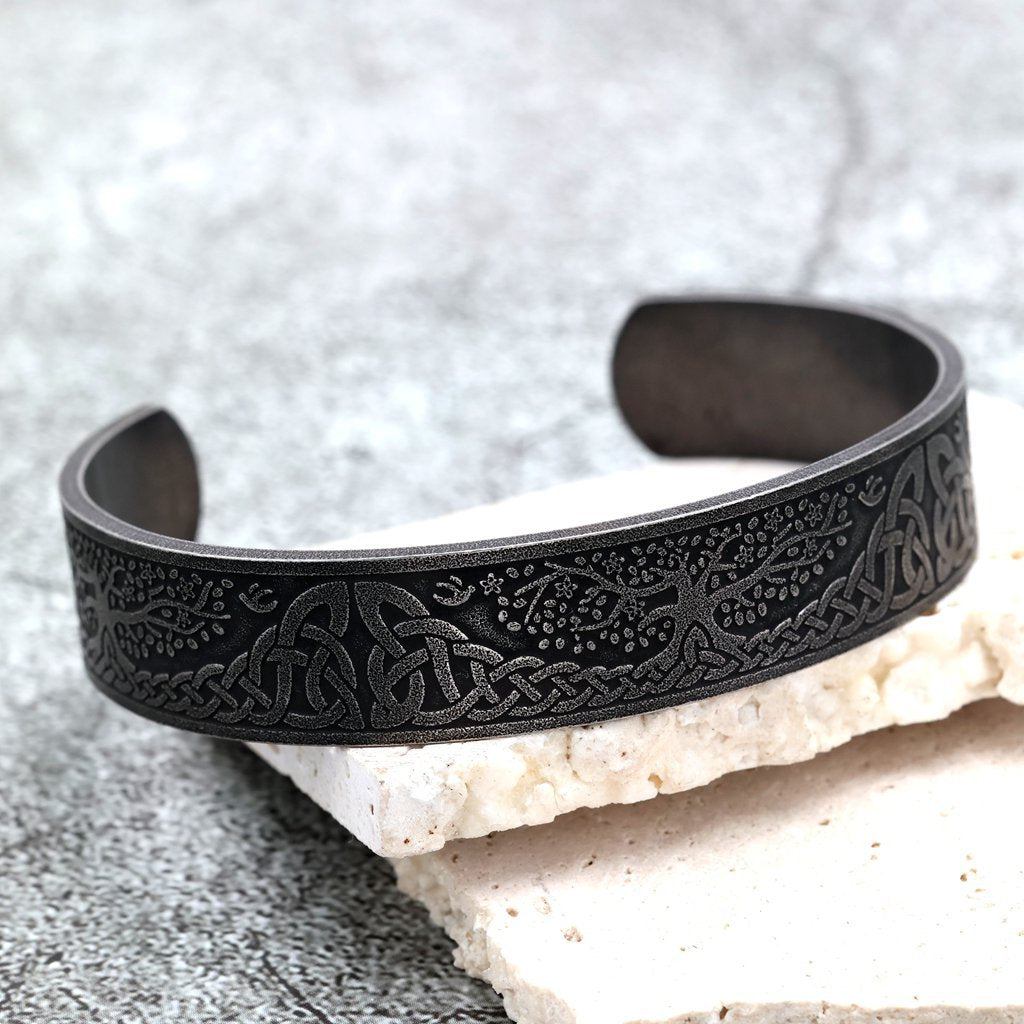 Planderful Viking Stainless Steel Bracelet For Men Vintage Totem CBracelet Durable Iconic Gift