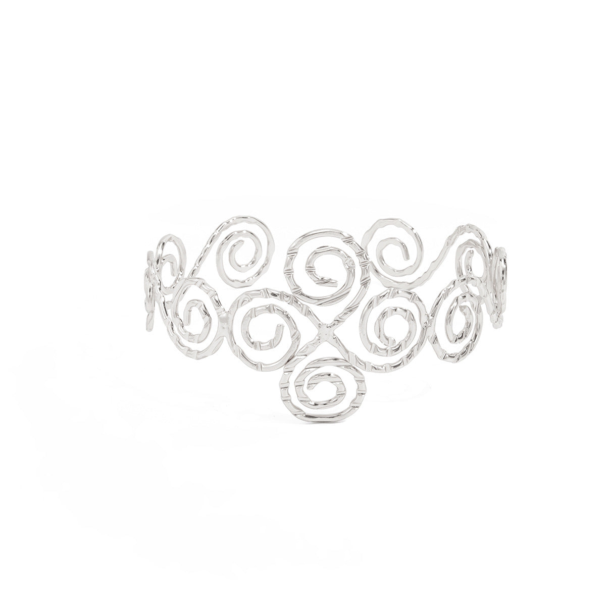 Planderful Vienna Verve Retro Spiral Arm Bracelet For Fashionable Women Statement Geometric