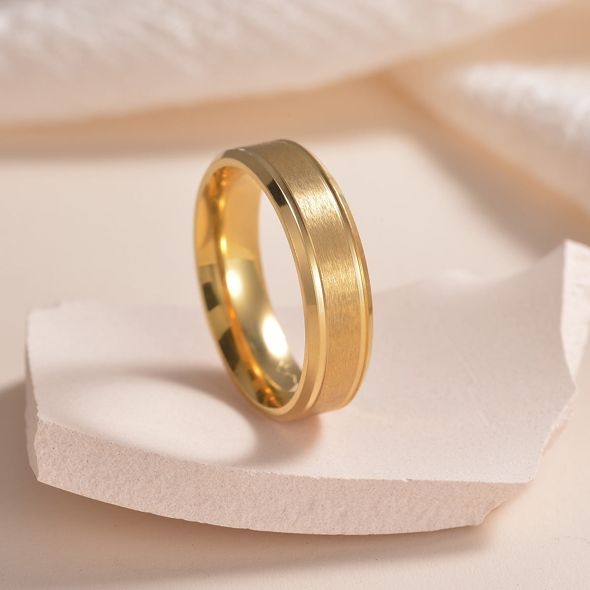 Planderful Everyday Genie Stainless Steel Ring 8 6mm Wide Minimalist Double Bevel For Men With Unisex Protection