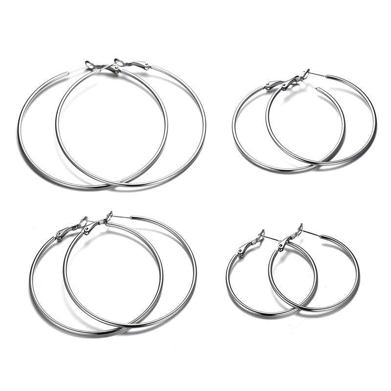Large Stainless Steel Korean Fashionable Ear Rings Earrings
