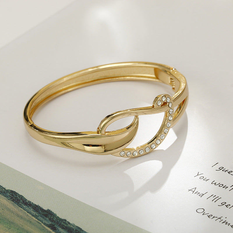 Vienna Verve Couple Bracelets with Hollow Design