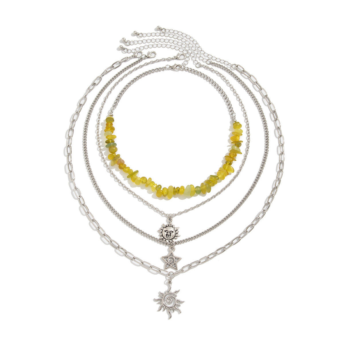 Planderful Vienna Verve Necklace – Irregular Sun Gravel Design