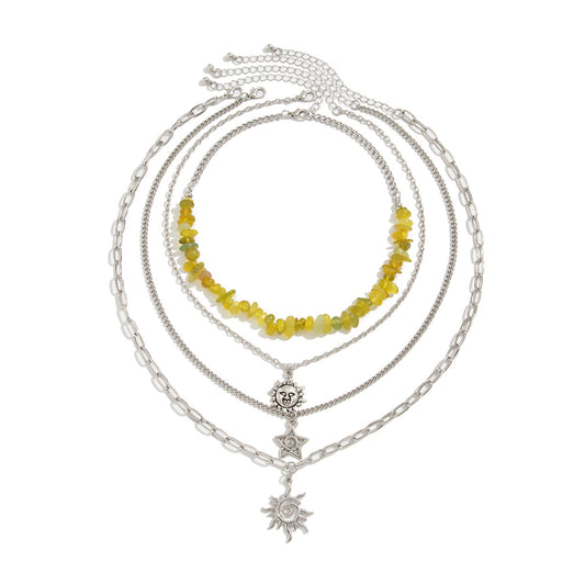 Planderful Vienna Verve Necklace – Irregular Sun Gravel Design